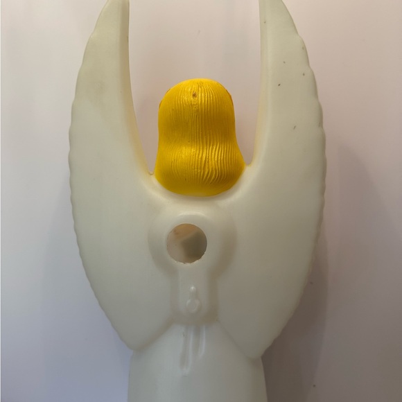 Vintage Empire Angel Blow Mold 17” gold wings yellow hair - Picture 6 of 9